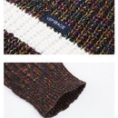 Men Vintage Knit Sweater Spring and Autumn Fashion Striped Patchwork Top Casual  Pullover Sweaters Men Clothing