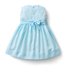 Baby Girl Smocking Dress Children Hand Made Smocked Embroidery Blue Cotton Dresses Girl Spanish Boutique Frocks Clothes