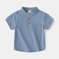 Mandarin Boys Summer Tshirts Toddler Tees Baby Shirts Cotton Kids Children's Clothes