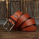 3.8CM Genuine Leather For Men High Quality Buckle Jeans Casual Belts Business Cowboy Waistband Male Designer