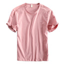 Summer Men Short Sleeve Simple Casual Loose Daily Solid All-Match Sportswear Breathable O-Neck Male T-Shirts