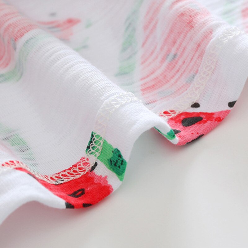 Summer Kids Clothing Children Dress Cartoon Watermelon Dress Infant Short Sleeve Dress with Hat Outing Baby Girl Clothes
