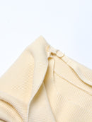 Irregular Slimming Pullovers For Women Slash Neck Long Sleeve Patchwork Lace Up Knitting Sweaters Female Spring