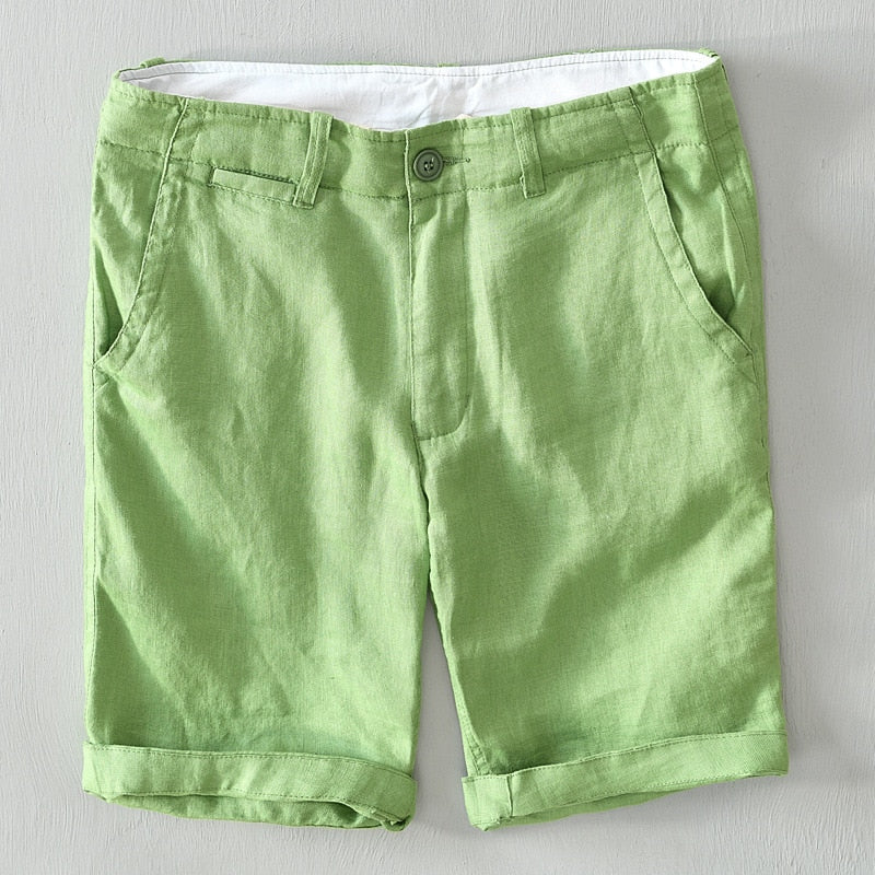 Linen Shorts Men Summer Loose Beach Holiday Shorts Man Casual Shorts