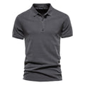 Cotton Solid Color Men Polo Shirts Casual Short Sleeve Turndown Men Shirts Streetwear Polos for Men