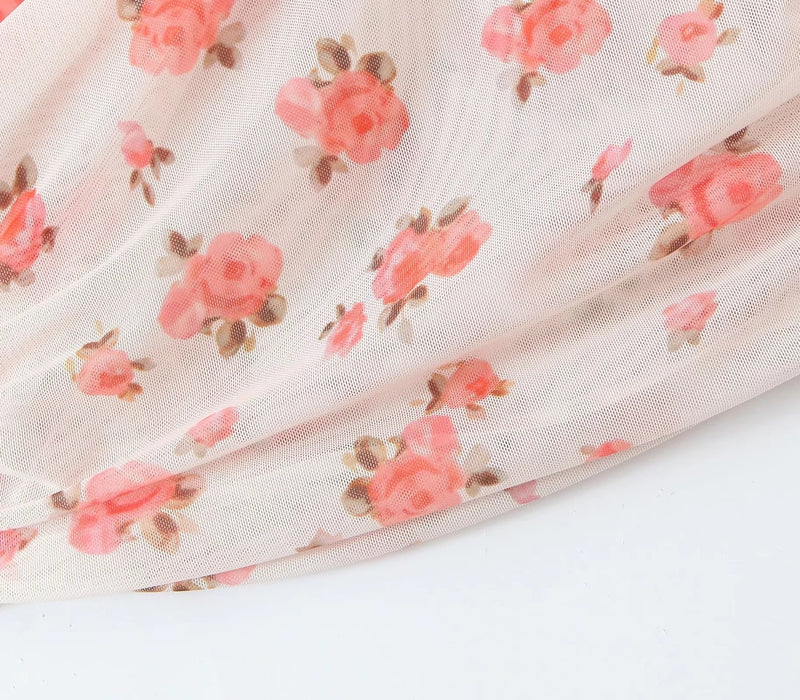 Summer Ins Blogger High Street Gauze Tank Tops Sexy Short Shirt Floral Casual Blouse Women