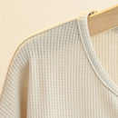 Sweatshirt Women Spring Waffle Bottoming Tops Loose Long Sleeve Hoody Curve Clothes