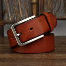 3.8CM Genuine Leather For Men High Quality Buckle Jeans Casual Belts Business Cowboy Waistband Male Designer