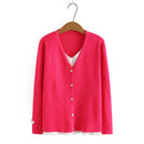 Sweaters Women Autumn Winter V-Neck Warm Slim Jumpers False Two Pieces Patchwork Knitted Pullovers