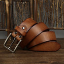 3.8CM Genuine Leather For Men High Quality Buckle Jeans Casual Belts Business Cowboy Waistband Male Designer
