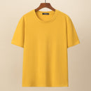 Women Summer Classic Cotton Solid O-Neck Tees Short Sleeve Tops Oversized Curve Clothes