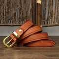 2.4cm Copper Buckle High Quality Genuine Leather Belts for Women Luxury Female Belt For Jeans Simple Strap Waist Belt