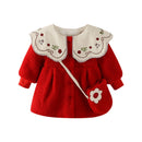 Autumn and Winter Children Clothing Baby Girls Outerwear Casual Plus Velvet Thicken Infant Long-sleeve Coats Kids Clothes