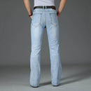 Men Four Seasons New High-Waist Flared Jeans High-End Loose Wide-Leg Casual Pants