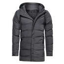 Men Winter Long Warm Parkas Hooded Windproof Solid Jacket Cotton Thick Casual Outwear Coat Male Military Bomber Jackets