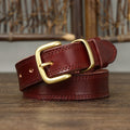 2.8CM Real Genuine Leather Belt Female Natural Quality Solid Copper Buckle Vintage Casual Women Belts For Jeans