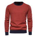 Cotton Spliced Pullovers Sweater Men Casual Warm O-neck Quality Mens Knitted Sweater Winter Sweaters for Men