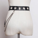 Black Metal Buckle Chain Wide Belt Personality Women Tide All-match Spring Autumn