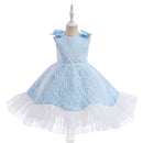 Baby Girls Lace Flower Party Princess Party Dresses Children Kids Elegant Wedding Clothing