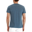 Men T-shirt Henry Neck Design Slim Fit Solid T-shirts Male Tops Tees Short Sleeve T Shirt For Men