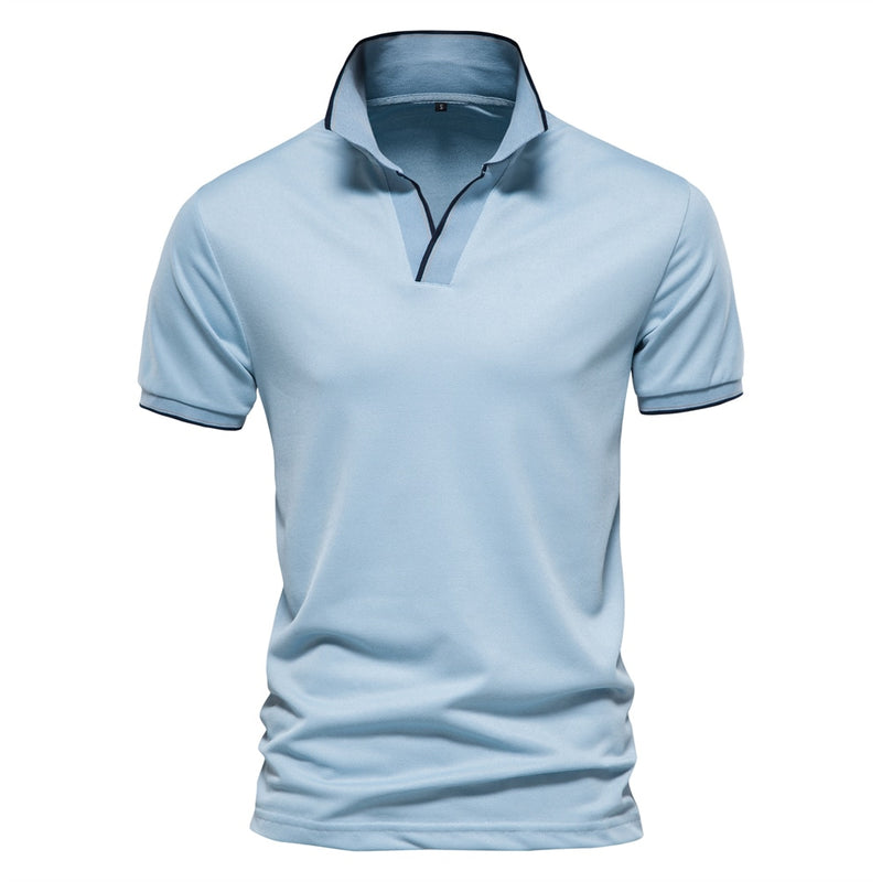 Men Solid Color Short Sleeve Classic Mens Polos New Summer Polo Shirt Men Clothing