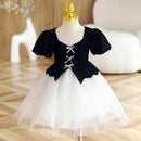 Girls Velvet Spanish Princess Dress for Baby Elegant Wedding Dresses Kids Vintage Ball Gown Children 1st Birthday Party