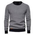Cotton Spliced Pullovers Sweater Men Casual Warm O-neck Quality Mens Knitted Sweater Winter Sweaters for Men