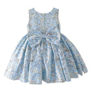 Summer Baby Girls Sundress Kids Floral Printed Sleeveless Dress with Big Bow Children Casual Soft Dresses Toddlers