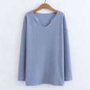 Sweatshirt Women Spring Waffle Bottoming Tops Loose Long Sleeve Hoody Curve Clothes