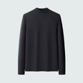 Winter Men Solid Simple Basic T-shirt Minimalist Casual Slim Fit Warm Bottoming Pullovers Tops