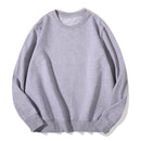 Spring and Autumn Solid Color Round Neck Terry Sweater Men and Women Long Sleeve Pullover Sports Sweater