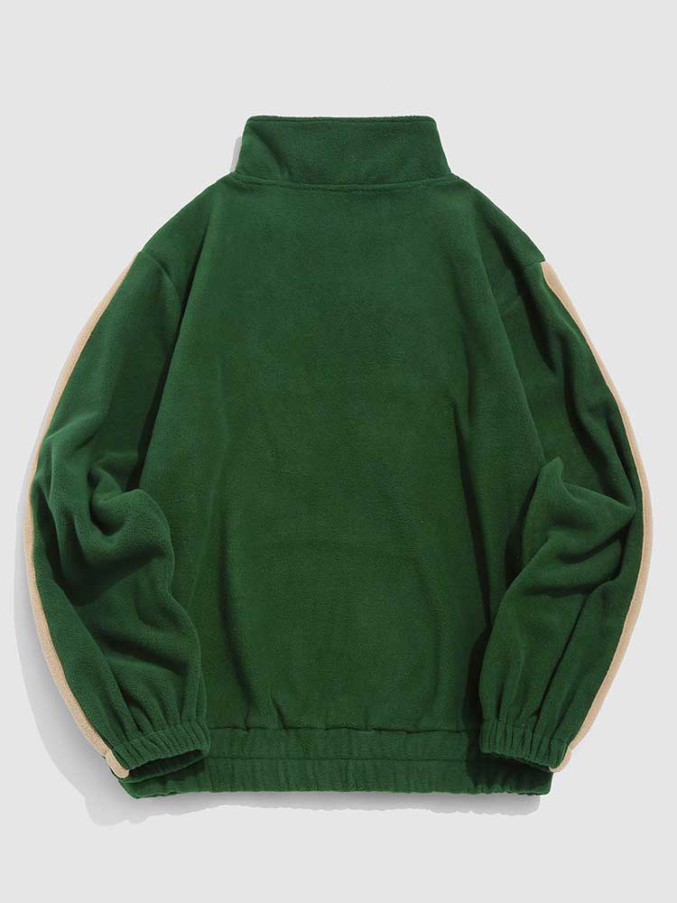 Men Hoodie Fall Winter Fleece Sweatshirts Letter Embroidery Turtleneck Hoodies Pullover