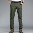 Spring Summer Men Solid Military Classical Pants Simple Casual Loose Versatile Straight Trouser