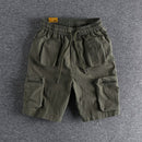Summer trend solid casual shorts men three-dimensional pocket loose youth five point pants