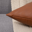 Solid Brown Cushion Cover 45x45cm Faux Leather Modern Solid Outdoor Plain Pillow Cover For Couch Sofa Chair Bed Home decoration