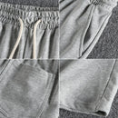 Basic solid casual men shorts, terry comfortable summer sports capris