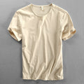 Summer Men Short Sleeve Simple Casual Loose Daily Solid All-Match Sportswear Breathable O-Neck Male T-Shirts