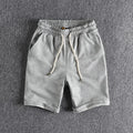 Basic solid casual men shorts, terry comfortable summer sports capris