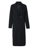 Women Metal Buckle Long Elegant Trench Lapel Long Sleeve Windbreaker Tide Spring Autumn