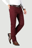 Mens Pants High Elastic Skinny Slim Cutting Trouser velvet Casual Pant Pocket