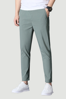 Summer Ankle Length Suit Pants Trousers For Male Ice Silk Thin Man Formal