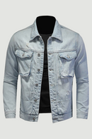 Denim Motorcycle Men Jacket High Street Retro Jacket Bomber Jacket Street Clothing Men Jacket