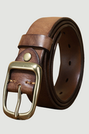 3.3CM Men High Quality Genuine Leather Belt Luxury Designer Belts Men New Copper Buckle Strap Male Jeans For Man Cowboy