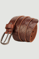 3.8CM Real Genuine Leather Belt Men Belt Alloy Pin Buckle Strap Wide Luxury