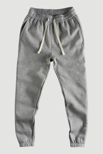 Plush thickened high-density knitted fabric side splicing casual pants men solid loose leggings