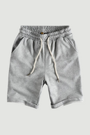 Basic solid casual men shorts, terry comfortable summer sports capris