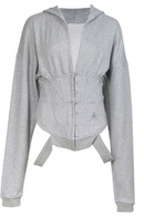 Women Temperament Strapless Slim Long Sleeve Hoodie Solid Design Female Coat Spring