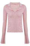 Winter New Women Solid Color Turn Down Collar Sweater Design Slim Long Sleeve Office Lady Knitting Shirt