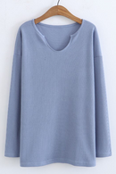 Sweatshirt Women Spring Waffle Bottoming Tops Loose Long Sleeve Hoody Curve Clothes