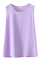 Tank Top For Women Clothing Pure Ice Silk Sleeveless Thin Curve Tee Summer